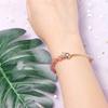 Pulseira Badu Cristal Rosa Prata Cristal Morango Feminina Estilo Cool Estilo Coreano Casual Estudante Contas Feitas à Mão
