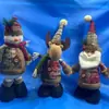 Muñeco para Ancianos de Tela Navideña Elástico y de Altura Ajustable, Muñeco de Nieve, Reno Juguete de Peluche Regalo, Adorno de Decoración Navideña