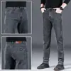Primavera e Outono Novos Versáteis Tendência Marca Calças Compridas Transfronteiriças Alta Qualidade Moda Jeans Reto Solto Casual Estilo Masculino