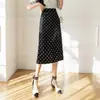 Falda Nueva de Lunares Primavera/Verano 2026, Falda de Longitud Media, Falda Bodycon, Falda Adelgazante de Cintura Alta para Viajar, Falda Lápiz