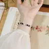 Pulsera Xuan Guang Yin de Obsidiana Natural, Ojo de Gato Blanco y Calcedonia para Mujer, Lujo Ligero de Nicho, Exquisito Regalo para Hombre
