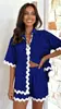 2024 Principios de Primavera Nuevo Transfronterizo Europeo y Americano Comercio Exterior Femenino Moda Sencilla Camisa Corta Traje Casual -88156