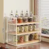 Estante de Especias para Cocina Estante Multifuncional para Almacenamiento de Condimentos en Encimera Organizador de Utensilios de Cocina para Aceite Sal Salsa de Soja Vinagre Estante