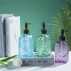 Botella de Jabón de Manos, Champú, Acondicionador, Gel de Ducha, Loción de 450ml Estilo Europeo con Rayas de Colores para Uso en Hoteles y Casas de Huéspedes