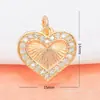 Fábrica de Origem Acessórios de Pingente Micro-set Acessórios da Série Coração Acessórios para Joias DIY Charms Banhado a Ouro Real 18K