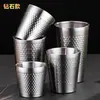 Taza de agua de doble capa de acero inoxidable 304, aislada y anti-quemaduras, taza de café engrosada, taza para el hogar, taza portátil, taza de cerveza