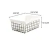 Cesta de Almacenamiento de Hierro Japonés Cesta de Almacenamiento de Snacks para Cocina Cesta de Juguetes de Escritorio Caja de Almacenamiento para Cosméticos Baño Mascarillas