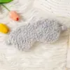 Nova Máscara de Dormir Bloqueadora de Luz Transfronteiriça, Máscara de Olho de Pelúcia Respirável e Amiga da Pele, Máscara de Proteção para os Olhos Fofa Mini Mocha para Casa