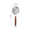 Colador pequeño de acero inoxidable 304 con mango de madera estilo japonés para leche de soya, jugo, colador de té, tamiz para harina, herramienta para hornear
