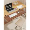 Escritorio de Computadora Extensión Placa de Extensión Reposamanos Teclado Reposabrazos Sin Taladro Nogal Negro Soporte Alargado Ensanchado