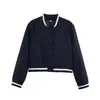 Para Comércio Exterior Transfronteiriço Europeu e Americano Roupas Femininas, Popular no Aliexpress, Jaqueta Curta Versátil de Caimento Solto para Emagrecer Outono