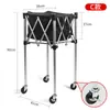 Carrito de tenis plegable con bolsa recolectora de pelotas, cesta de tenis móvil, carrito recolector de pelotas para entrenador, equipo de entrenamiento de tenis