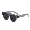 Gafas de Sol de Una Pieza Estilo Ojo de Gato con Línea de Cejas Europea y Americana Celebridad de Internet Mismo Estilo Gafas de Sol con Remaches Marco Grande Retro 3978