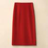 Falda Recta Petite para Mujer, Estilo Primavera y Otoño 2026, Abertura Trasera, Cintura Alta, Falda Lápiz Adelgazante, Elegante Falda Midi de Corte A