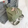 Mochila para Estudiante Universitario 2025 Verano Nuevo Desplazamiento Diario Color Puro Mochila Escolar para Estudiante de Secundaria Bolso de Hombro Cruzado Bolso Tote