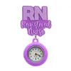 Lindo Dibujo Animado Brillante Elástico Pinza para Insignia de Enfermera Doctor Reloj de Bolsillo de Hospital Reloj de Pecho Pinza Telescópica Reloj para Colgar