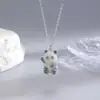 Collares de la Serie de Animales Flotados Lindos Transfronterizos Colgantes de Corgi Bichón Elefante Azul Conejo Panda Collares Otoño e Invierno