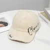 Lã de Cordeiro Moda Outono e Inverno Masculina e Feminina Casual Versátil Boné de Pelúcia Aconchegante e Quente Boné de Baseball com Letra