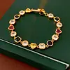 Pulsera de Flor Cuadrada de Circonita Brillante, Lujo Ligero y Sensación de Alta Gama, Moderna y Popular, Joyería Versátil y Personalizada para el Día a Día