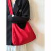 Bolsa de Nube Plisada con Cordón Coreana Nueva de Gran Capacidad Estilo Perezoso Bolso de Hombro Cruzado Bolso de Lona para Viajes