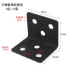 Suporte de Prateleira de Ferro Angular 90 Graus Revestido com Pó Preto Aço Laminado a Frio Espessado Suporte de Prateleira Suporte Angular em L Suporte Angular Preto