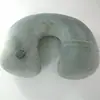 Almohada de cuello con boquilla de aire de presión cuidadosamente seleccionada, funda de terciopelo de cristal, núcleo de almohada de PVC, almohada para viajes al aire libre, almohada inflable, almohada en forma de U