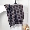 Novo cachecol de cashmere sintético com padrão de bolinhas, versátil para outono e inverno, com franjas, unissex, aquecedor de pescoço, em estoque