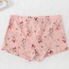 Ropa interior estampada de algodón para niña al por mayor bóxer de algodón para mujer bebé de cuatro esquinas para niños niña pequeña shorts de algodón sin glúteos