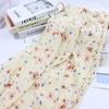 Nuevo vestido floral de verano de manga corta, primer producto, tela estampada arrugada, tela estampada de poliéster, tela de una sola capa
