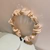Moda diadema dulce pasador Super Brillante amor Diamante satén pliegue intestino grueso alto Calavera top fuera de la red roja temperamento diadema