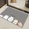 Alfombrilla de baño, alfombrilla de tierra de diatomeas absorbente de agua y antideslizante para la entrada del baño, alfombra de inodoro de secado rápido