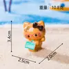Novo produto criativo de micro paisagismo: figura fofa de gatinho de pelo preto, casa de bonecas DIY decoração de casa, ornamento de carro e mesa