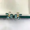 Accesorios DIY de joyería hecha a mano, aretes de perlas, incrustaciones de circonita en color Morandi, exquisita joyería floral, suministro al por mayor