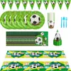 Venta caliente de fábrica nuevo dibujos animados cumpleaños infantil fiesta festiva ambiente fiesta patrón de fútbol traje de fiesta accesorios