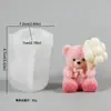 Molde para velas de aromaterapia con forma de oso transfronterizo, moldes para decoración de pasteles y repostería, fabricantes al por mayor de moldes de yeso para adornos para el hogar.