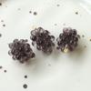 Zhen Tu Estilo Ins Divertido Realista Fruta Uva 3D Accesorios de Resina DIY para Pendientes, Accesorios para el Cabello y Materiales para Fundas de Teléfono