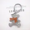 Nuevo Colgante de Oso con Lazo de Cuero de PU, Encanto de Bolsa de Dibujos Animados Multicolor, Accesorio para Llavero, Decoración de Regalo
