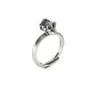 Joyería de Plata Tailandesa Diseño del Zodiaco Año del Ratón Pequeño Anillo Abierto Retro Personalizado por Año de Nacimiento Índice para Mujer