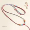 Cordón con Colgante Teñido en Degradado Hecho a Mano Tejido Cadena para Suéter Cordón con Colgante de Jade Dorado Jadeíta Venta al por Mayor