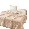 Manta luxuosa e elegante de pelo de coelho, espessada com lã de cordeiro, adequada como manta de ar condicionado, manta de sofá ou manta para cochilo no escritório
