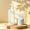 Botella Blanca Cuadrada de HDPE Tipo Prensa para Lavado y Cuidado 300ml, Botella Vacía para Champú, Loción de Grado Hospitalario, Artículo Popular en Stock para Venta al por Mayor