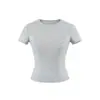 Doce e Picante Jovem Gola Redonda Manga Curta Estampa de Bolinhas Cintura Alta Cropped Camiseta Verão Slim-Fit Base Hot Girl