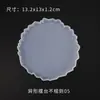 Molde de Resina de Cristal DIY Papoula Onda Irregular Base para Copo Molde de Exibição Molde Decorativo de Silicone