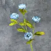Flores Artificiales de Peonía de 4 Cabezas en Colores Otoñales Más Vendidas de Amazon para Decoración del Hogar y Bodas, Adornos de Flores Falsas Transfronterizos al por Mayor