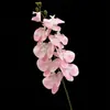 Orquídeas Phalaenopsis Artificiais de 9 Flores no Atacado, Flores Decorativas Nórdicas para Mesa de Jantar, Decoração Suave para Montagem de Cenário de Casamento, Orquídeas Phalaenopsis Falsas