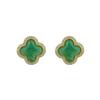 Brincos de Prata 925 Jade Dulong Esmeralda Africana Trevo de Quatro Folhas Retrô Exquisitos Elegantes Novos Brincos de Luxo para Mulheres para Presentear