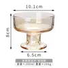 Copo de Vidro Minimalista com Listras Verticais, Copo Alto para Sobremesa, Copo de Sorvete, Copo de Suco, Copo para Bebidas Geladas, Tigela para Iogurte e Pudim, Copo de Sorvete
