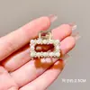 Pasador de Perlas para Mujer, Pequeño Pinza de Tiburón Elegante de Princesa para el Cabello, Accesorio para el Cabello Semi-Recogido en la Parte Posterior de la Cabeza, Pasador Exquisito y de Alta Gama