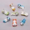Palillos Gatito Estante de Palillos Suerte Gato Cerámica Pequeños Adornos Gato Lindo Estante de Palillos Estante para Bolígrafos Bonsái Flor de Bonsái Adornos de Pétalos