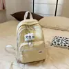 Mochila Versátil Estilo Universitario Personalizada Harajuku Japonés Simple Bolsa Escolar para Estudiantes Mochila Casual Americana para Viajes
